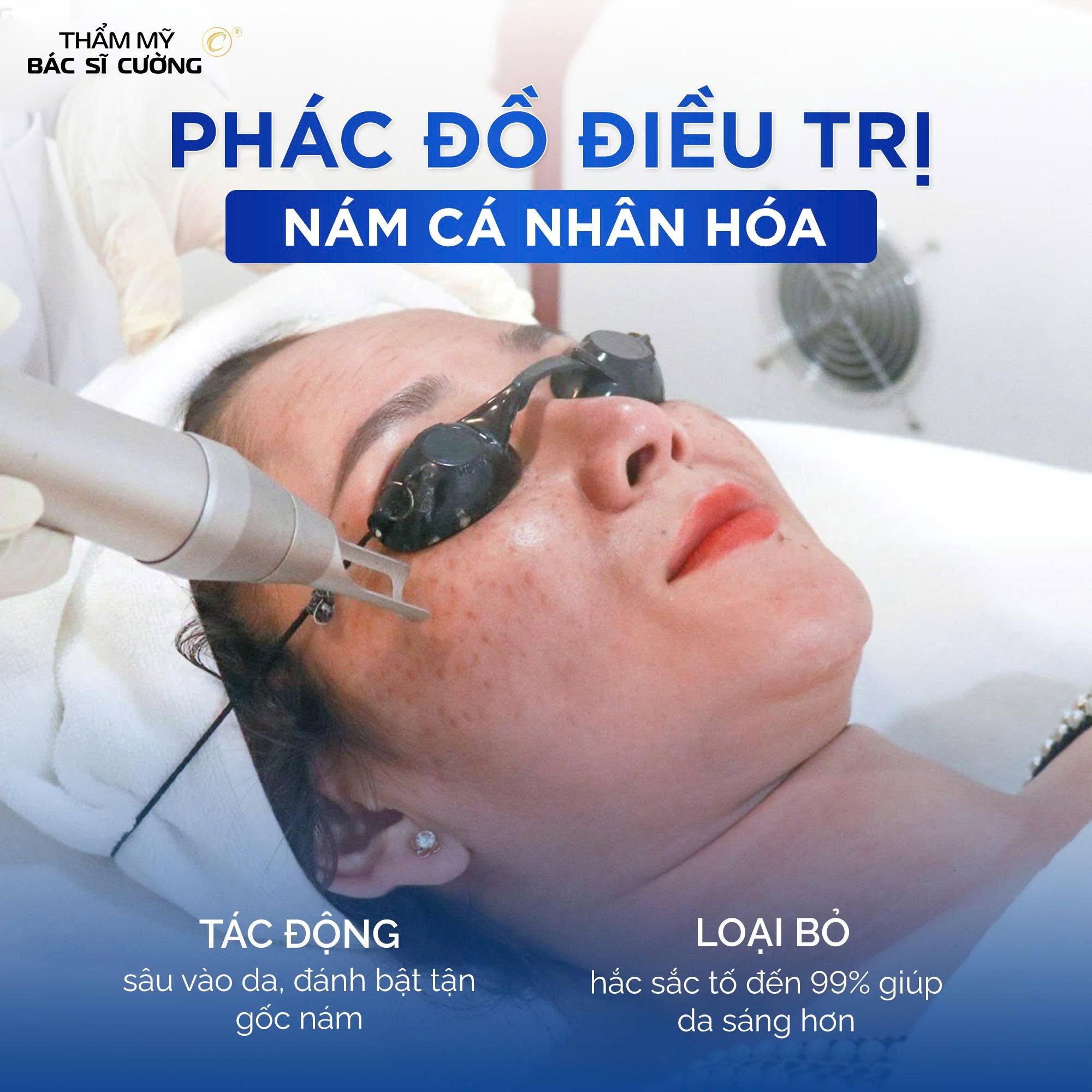 phác đồ điều trị nám tại thẩm mỹ BS Cường