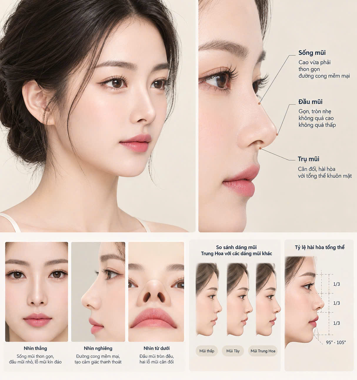 Đặc điểm nổi bật của dáng mũi Trung Hoa